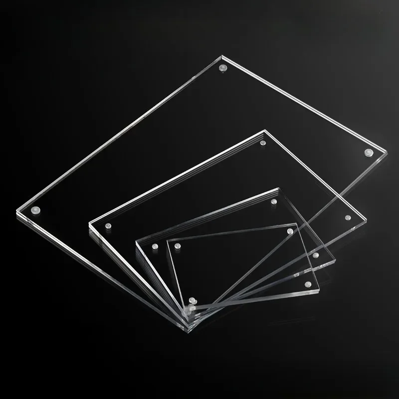 1 Pc Transparent Photo Frame Acrylic Magnetic Display Frame Poster Display Stand 3/5mm For Room Desk Home Decoration