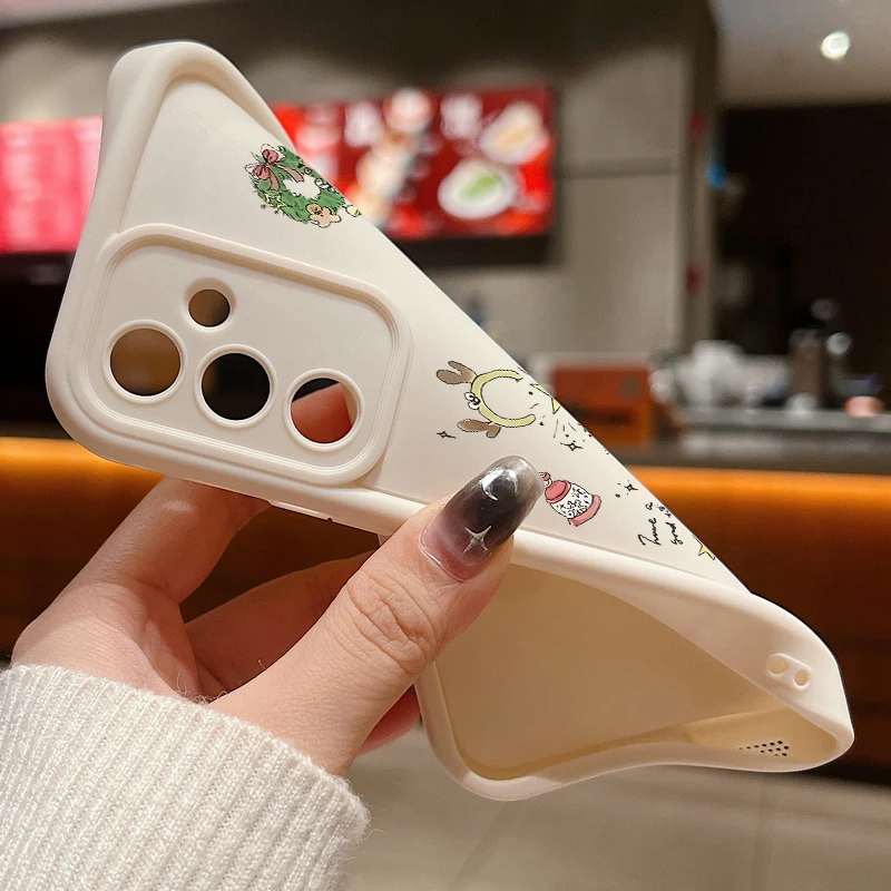 شجرة عيد الميلاد ثلج حقيبة لهاتف سامسونج جالاكسي A17 A16 A56 A15 A55 A54 5G S24 FE S25 Edge S24 S22 S23 Ultra Plus غطاء هاتف من البولي يوريثان