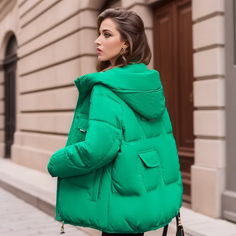 2025 ผู้หญิงฤดูหนาวใหม่แจ็คเก็ตหญิงสั้นเสื้อฝ้ายผู้หญิงสี Thicken WARM Coats เสื้อแจ็คเก็ตสตรีผู้หญิงเสื้อผ้า