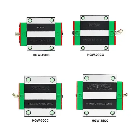 오리지널 HIWIN 선형 블록 가이드 CNC 라우터 CO2 레이저 기계 베어링 캐리지, HGW15CC HGW20CC HGW25CC 100%, 1 개