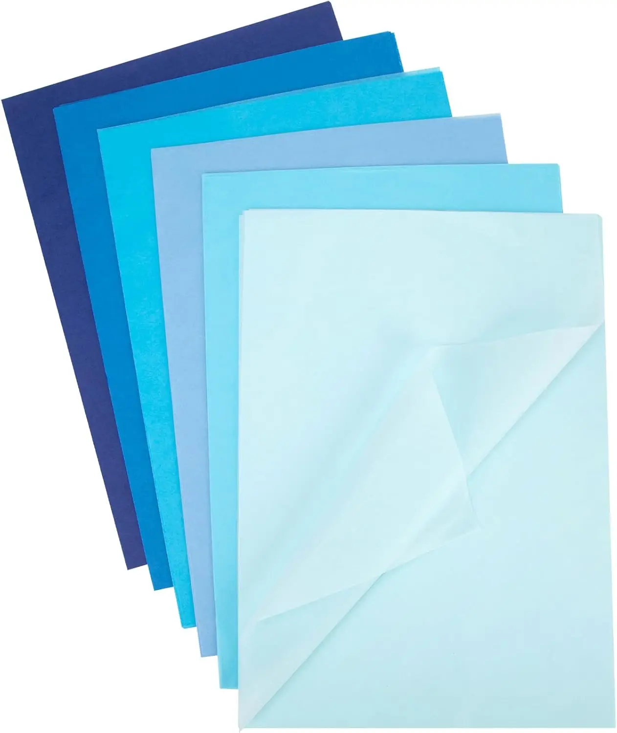 

330 Sheets Blue Tissue Paper, 14x10 Inch Gift Wrapping Paper Bulk 6 Colors for Gifts Bags Boys Graduation Holiday Birthday Party