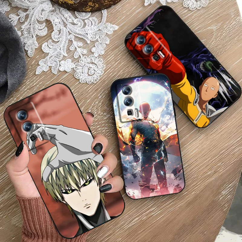 

One Anime Punch Man S-Saitama For Xiaomi Redmi 9A 9C 9AT 10C 9 9T 10 12C 13C A3 12 K60 A1 K50 K40 5G Black Funda Phone Case