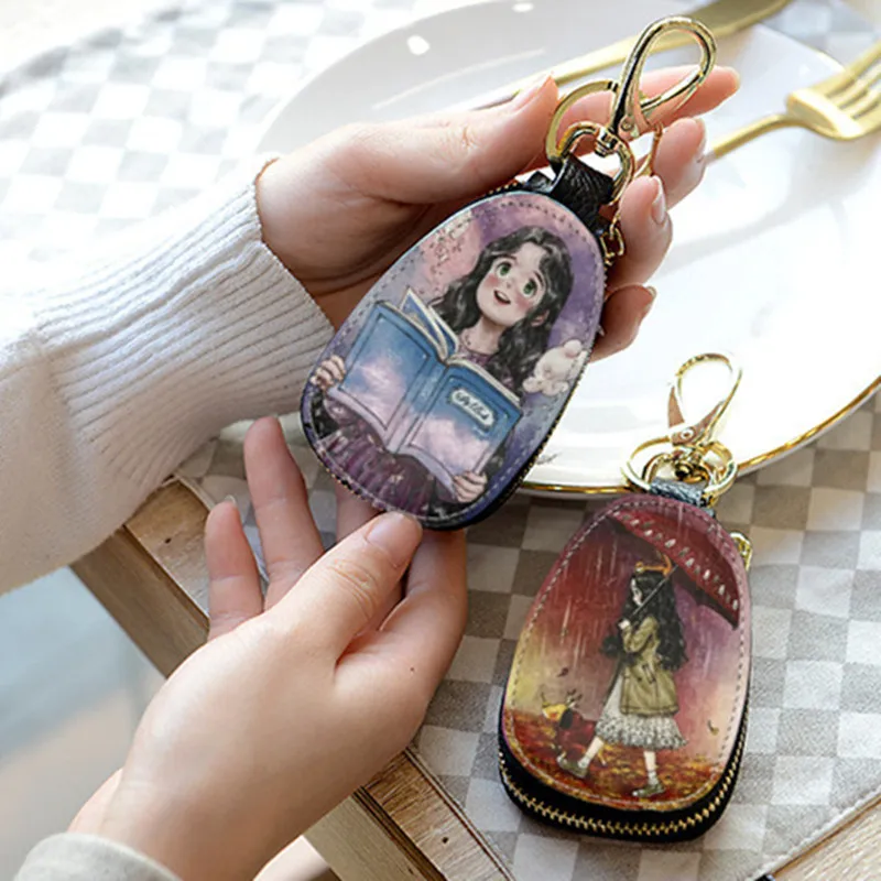 Funda para llave de coche General, bolsa para encendedor, Funda protectora de dibujos animados para hombres y mujeres, Funda para llaves Porta Chaves, Porta Chave Funda Llave A-88
