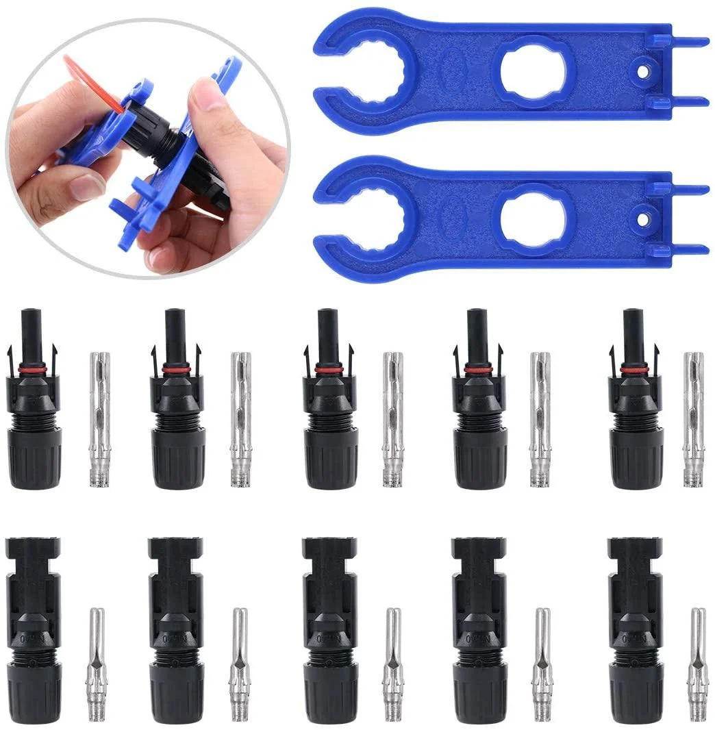 10pcs (5set) DC Solar Connector 1000V30A Panel Stecker Connectors Kit IP67 WATERPROOF for PV/MC Solar Panel Cable 2.5/4/6mm2