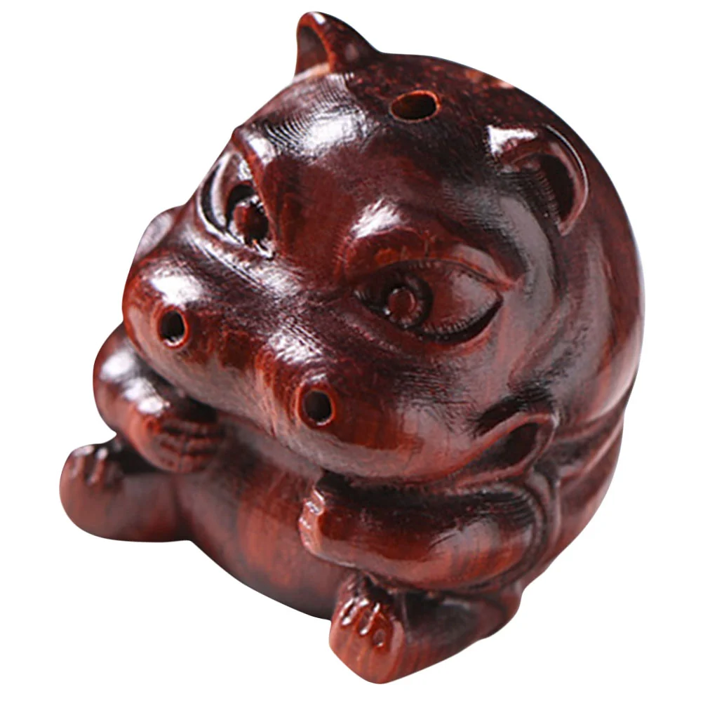 

Hippo Wooden Statue House Decorations for Home Decorating Kit Embellishments Crafts Ornaments Cute Sculpture Carving