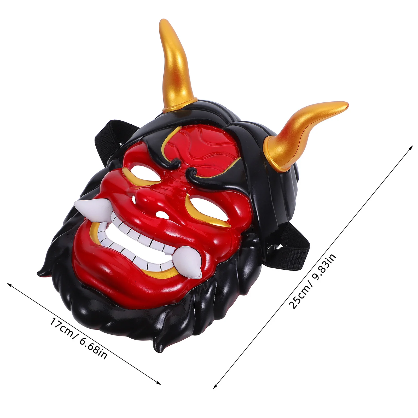 قناع هانا الشيطان الياباني مقرن كامل الوجه كوسبلاي لحفلة الهالوين قناع المهرجان أقنعة مخيفة أقنعة الشيطان اليابانية #3