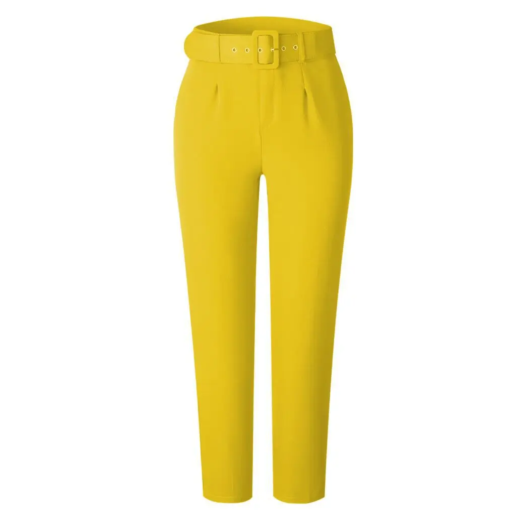 Pantalones de ocio de cintura alta para mujer, traje Delgado, pantalones profesionales, primavera y verano, otoño