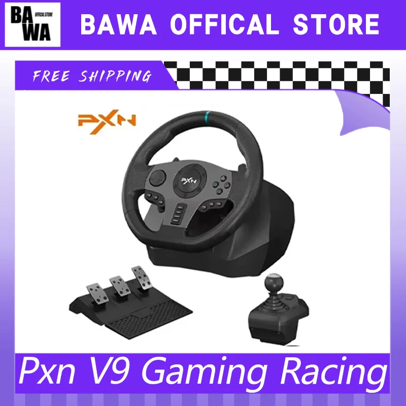 

Pxn V9 Gaming Racing Wheel Simracing Racing Wheel For Nintendo Switch/ Ps4/Ps3/Xbox One/Pc Windows/Xbox Series S/X 270°/900°