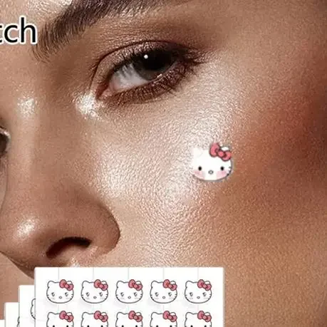 120PCS Kuromi KT katze Pickel Patch Akne Bunte Unsichtbare Akne Entfernung Hautpflege Aufkleber Concealer Gesicht Spot Schönheit Make-Up-Tool
