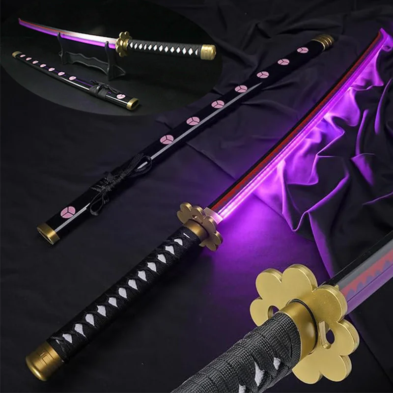 Nouveau LED éclairer Roronoa Zoro Katana épée Yubashiri Sandai kitetsu cadeau d'anniversaire