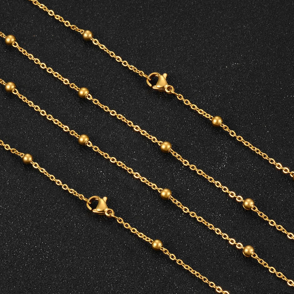 Edelstahl-Damenkette Verschiedene Stile Länge Beliebte Kette Goldfarben Hochwertiger Schmuck – Detail 7
