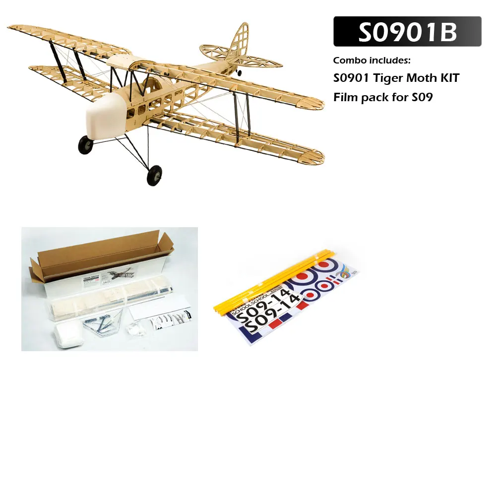 DW Hobby 1,4M Tiger Moth Doppeldecker-Bausatz – 55 Zoll Balsaholz EP/GP ARF S0904 – Detail 16
