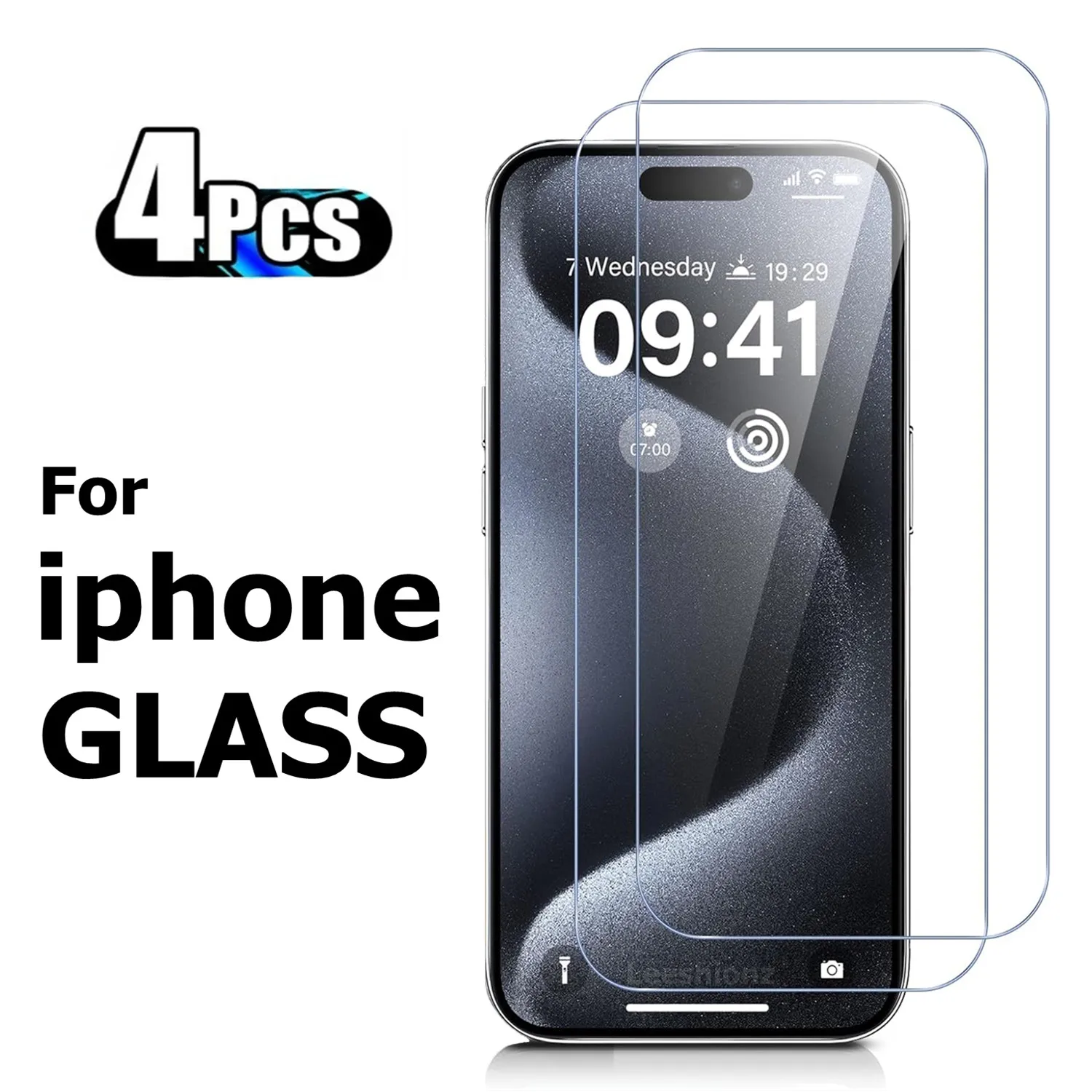 

4pcs Protective Glass On For iPhone 17 16 15 14 13 12 11 Pro XR X XS Max Screen Protector For iPhone 17Air 16e 13 12 Mini Glass