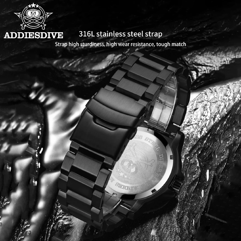 ADDIES Top Men\'s Military Watch Luminous Tube Nylon Watch Luxury Stainless Steel Sports Men\'s Quartz Watch Sports Wristwatch