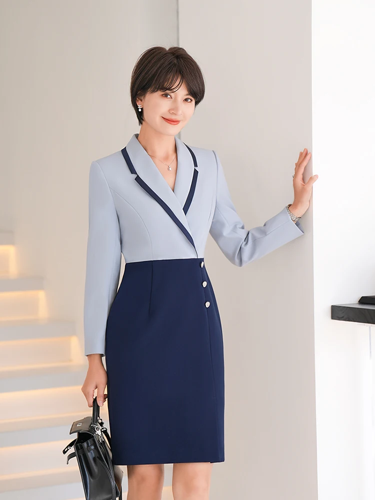 

Jiang Feifei Women's Suit Dr Teacher Work orm Spring Autumn Slimming High-End Sensation Receptionist Industrial Wear