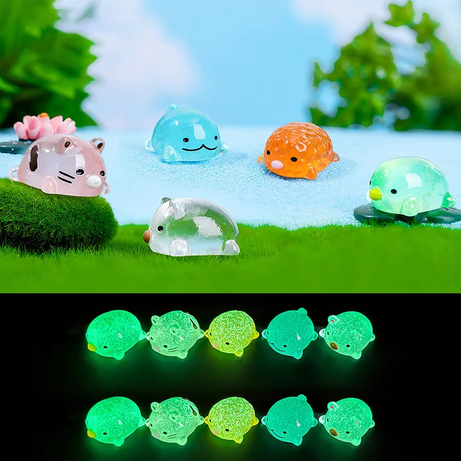 2/5/10pcs  Mini Luminous Cute Corner Creatures Figurine Popular Decoration Miniature Fairy Garden Moss DIY Craft Accessories