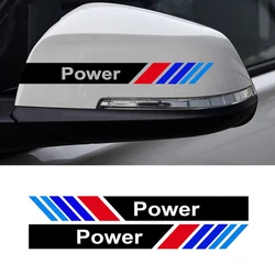2Pcs Mperformance Car Rearview Mirror Sticker For BMW E30 E36 E39 E46 E60 E64 E70 E83 E85 E87 E90 E92 E71 F10