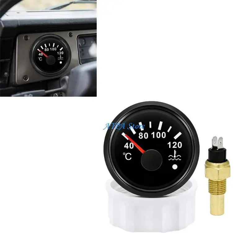 U13C Engine Water Temperature Meter with Round Face and Included