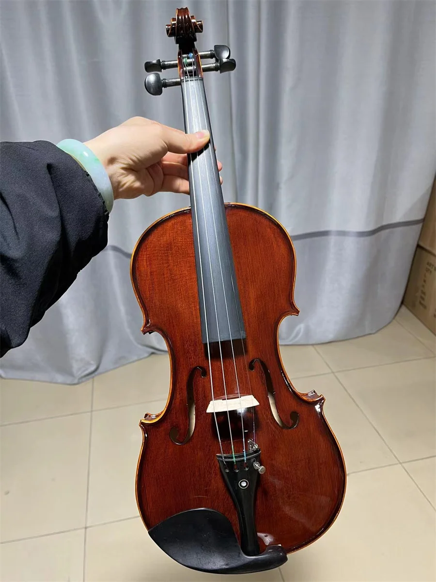 ACTUAL PHOTO Rare Highly Flamed One-Piece Back Hand Crafted Cкрипка 4/4 كمان  Fiddle Free Violin Case Bow violin accessories