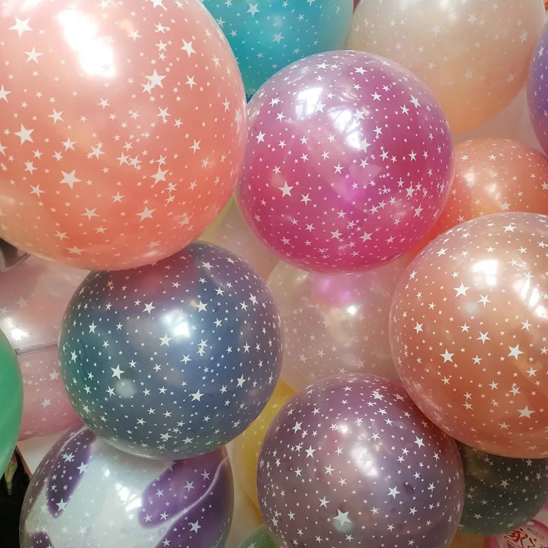 10/20/50pcs Double Layer Latex Balloons Colorful Sky Star Balloon Pearl Star Balloon Birthday Party Wedding Baby Shower Globos
