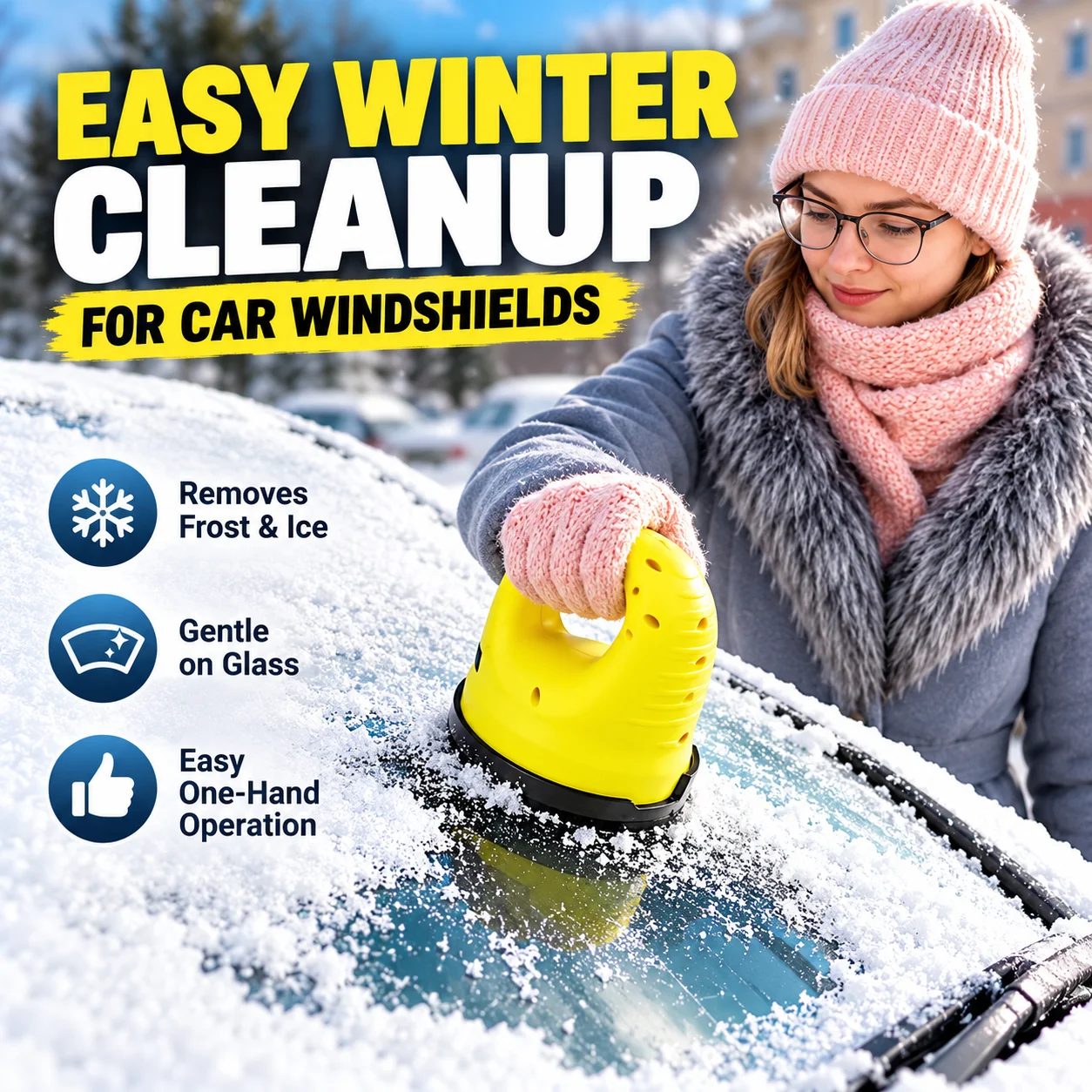 Electric Multi-functional Car Windshield Wiper Ice Snow Remover Ice Remover Defroster for Winter