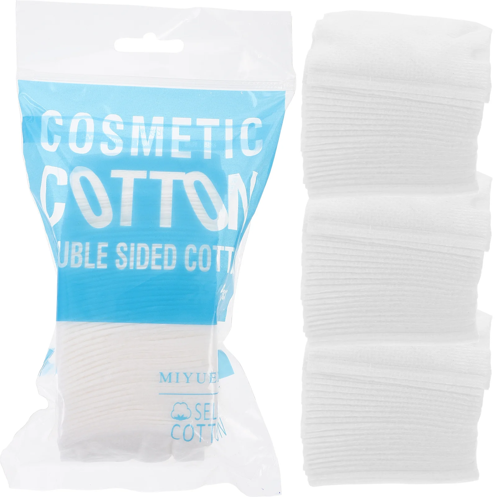 200 قطعة من وسادات قطنية للمكياج الناعمة، وسادات إزالة الوجه، منظف صديق للبشرة للوجه للنساء، منظف قطني للمكياج الأبيض