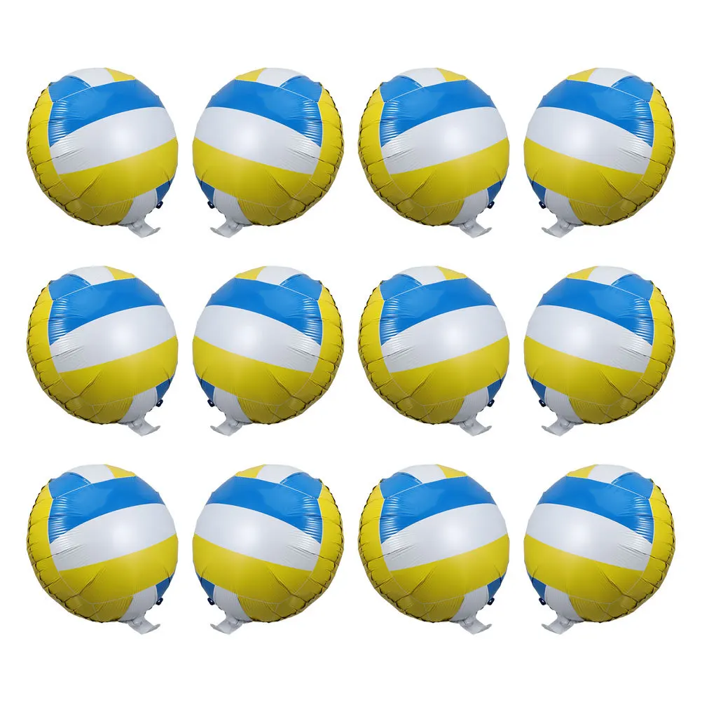 

12Pcs 18inch Volleyball Themed Foil Balloons Sports Party Decorations Birthday Themes Sturdy Material Sports Party Decorations