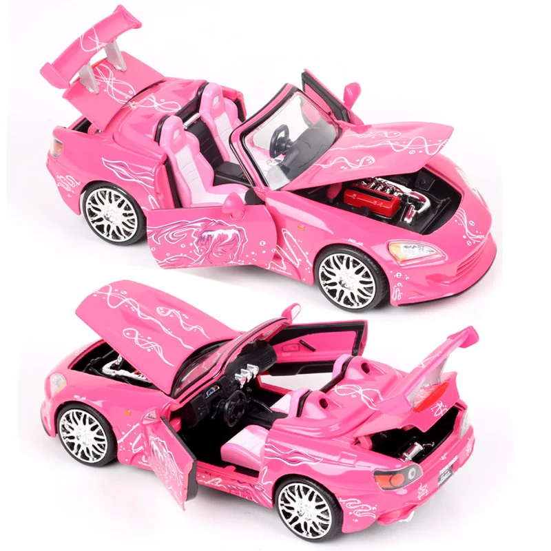 Car Only Jada 1:24 Scale 2001 Suki Honda S2000 Convertible Racing Car Model Diecasts & Toy Vehicles Furious Pink Thumbnails