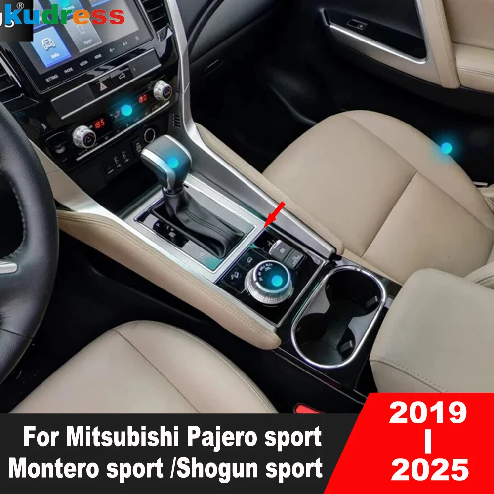 

For Mitsubishi Pajero/Montero/Shogun sport 2019-2024 2025 Carbon Fiber Car Center Console Gear Shift Box Cover Trim Accessories