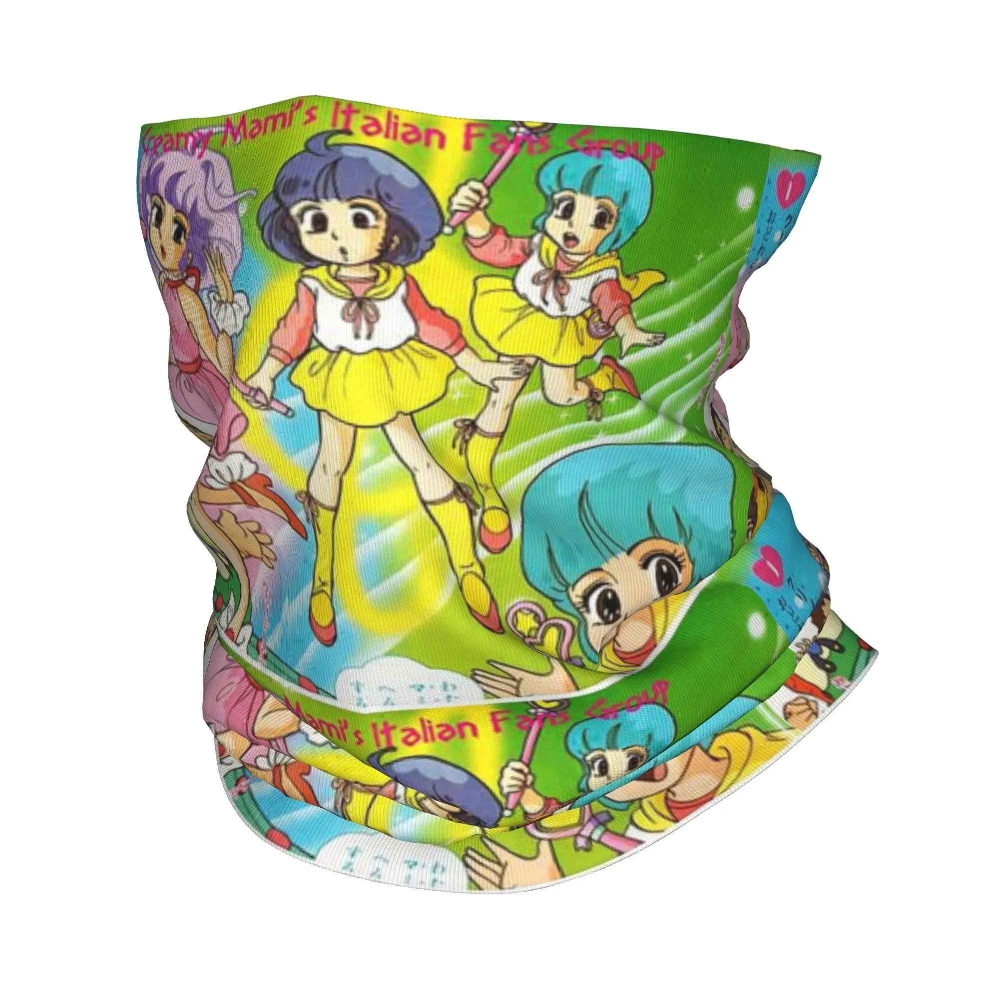 Creamy Mami Japanese Anime Bandana Neck Gaiter Printed Magic Scarf Warm Face Mask Outdoor Sports For Men Women Adult Winter