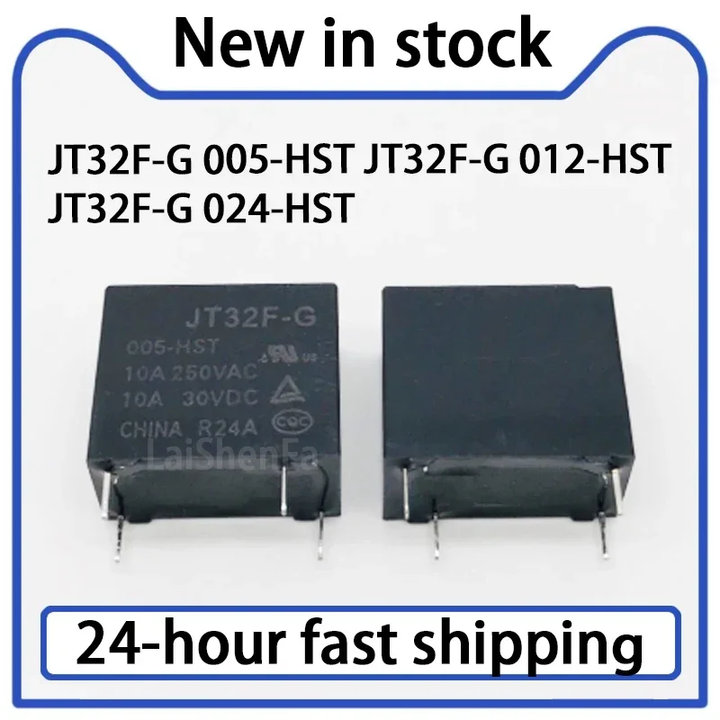 5PCS JT32F-G 005 012 024-HST 4-pin 10A Relay 5V 12V 24V Stock