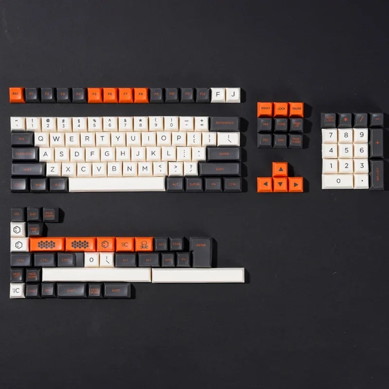 Large carbon keycap bone color keycap mac supplement, send honeycomb return benzene ring 126C personalized waring