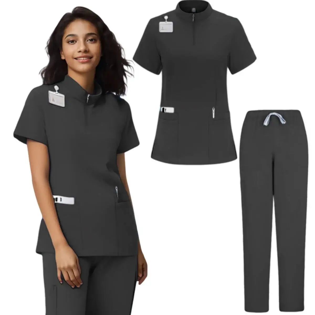 Uniform Krankenpflege Großhandel Designer Operationssaal Gesundheit Medizinische Blusen Scrub Scrubs Frauen Jogger Set