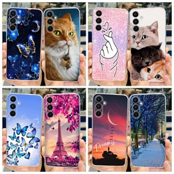 For Samsung Galaxy A54 Case A14 A24 A34 Cute Cat Butterfly Cover Soft Silicone Phone Case For Samsung A54 A 14 24 34 Fundas Capa
