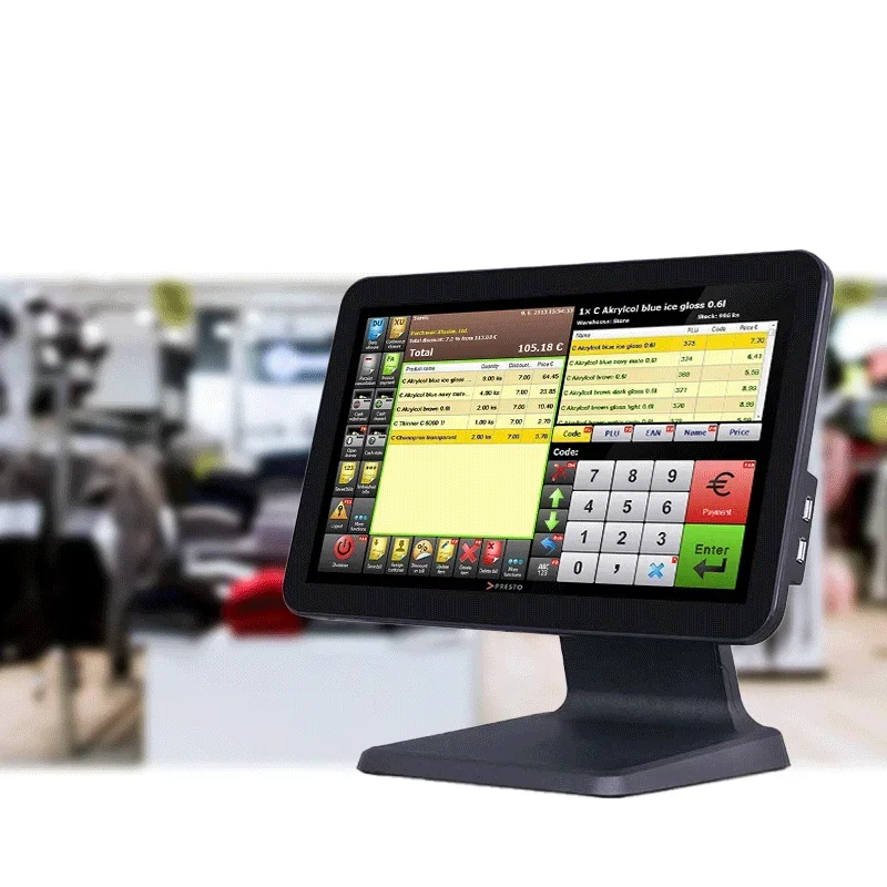 

15.6 Inch High Quality Metal Frame Win10 Win11 i3 i5 Core Cash Register Supermarket POS Machine with Ethernet WiFi