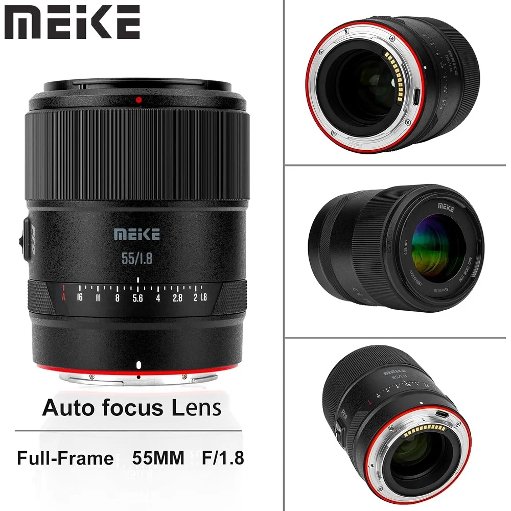 Meike 55mm F1.8 Pro 8K Full Frame Auto Focus STM Stepping Motor Prime Lens for Sony E-Mount /Nikon Z Mount /L-Mount Mirrorless C