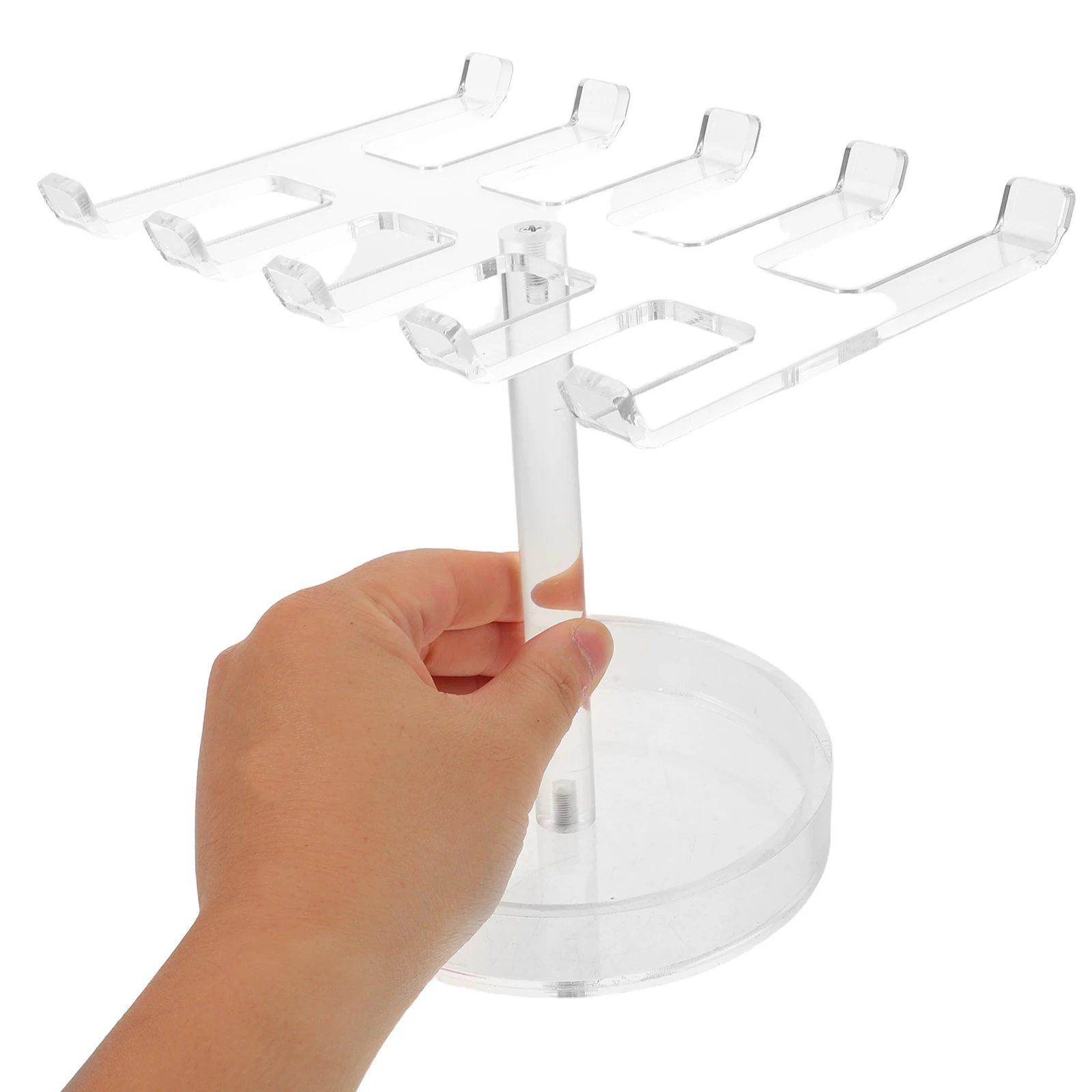 

Bracelet Display Stand Jewelry Holder Bangle Headgear Organizer Acrylic Necklace Clear