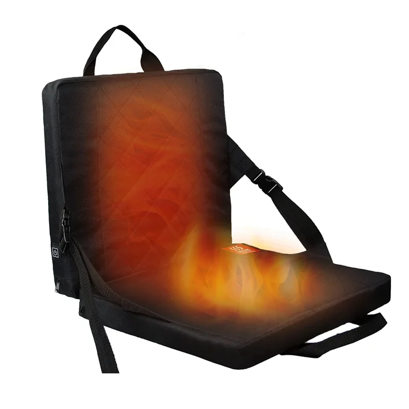 ABMR-2X Heated Stadium Seats Cushion,Portable Heated Stadium Seats Pads For Bleachers With Back Support For Outdoor Camping