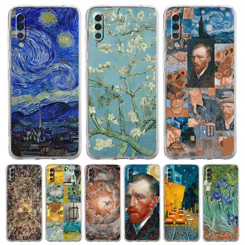 Van Gogh Art Aesthetics Angel Case For Samsung A54 A52 A50 A70 A30 A40 A20S A20E A02S A12 A14 A22 A42 A72 A34 A32 5G A04s Cover