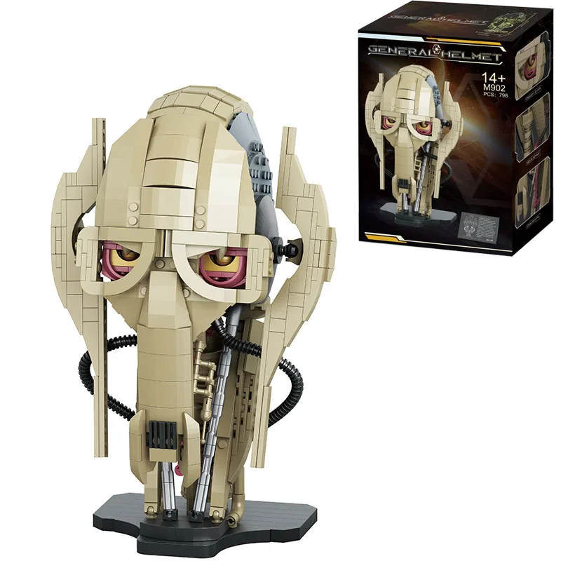 798-teiliger Universeller Helm-Modellbausatz Klassisches Sci-Fi-Film-Charaktermodell Bausteine Desktop-Sammlerstück Ornament Fan-Spielzeug Geschenk