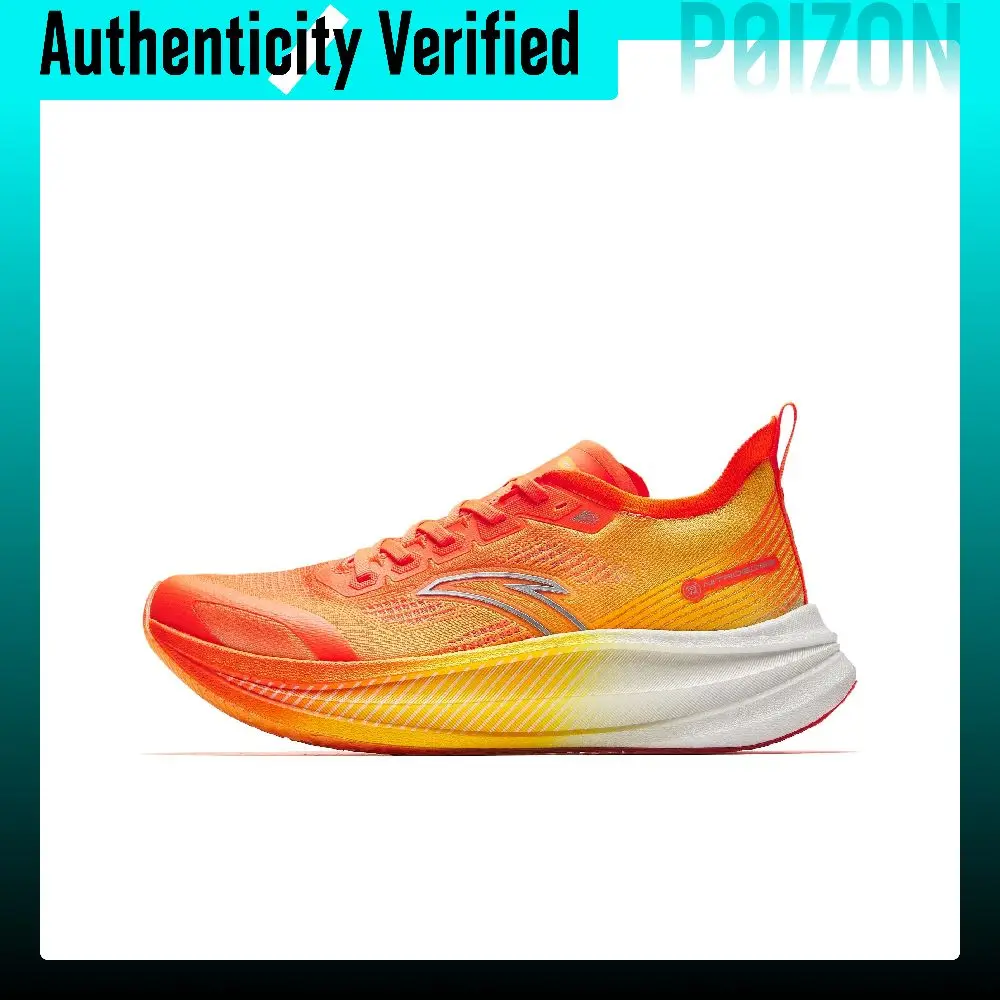 Anta Fabric Low top Full Length Carbon Plate Running Shoes Men's Yellow Orange 912425588-15
