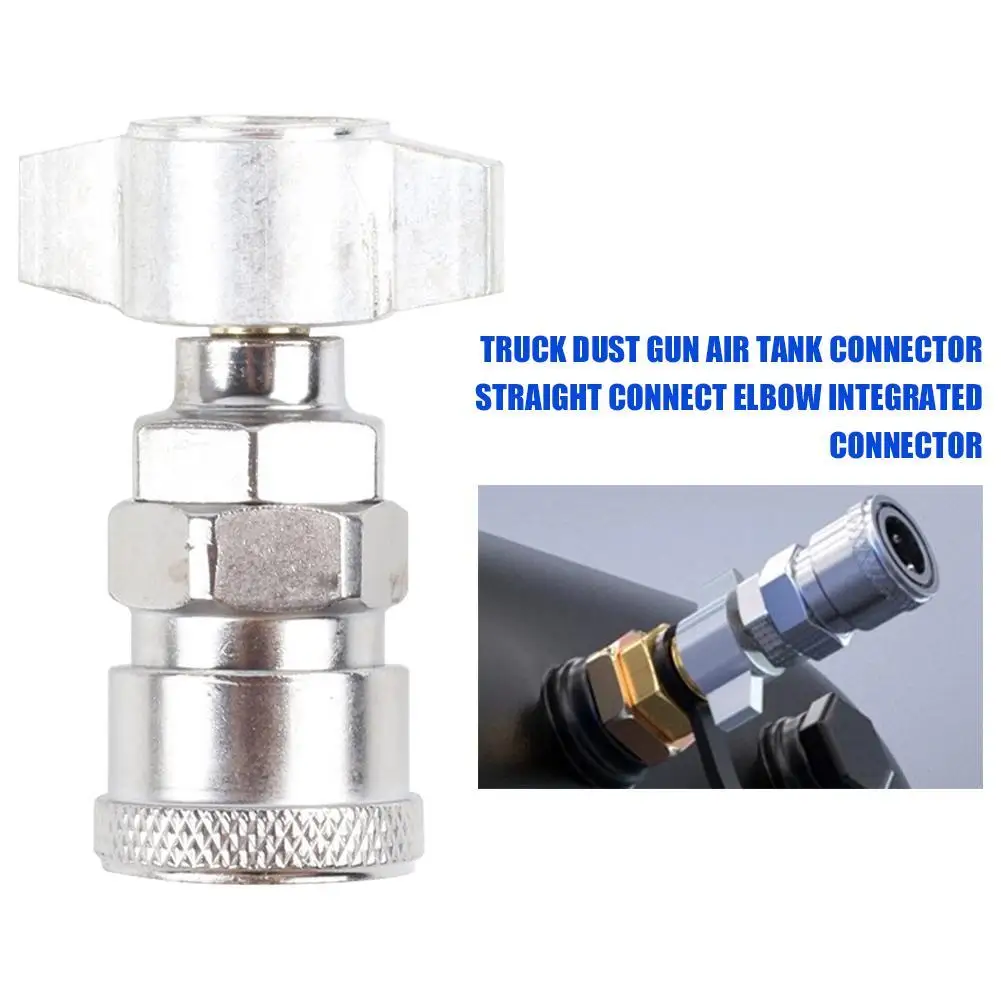 Caminhão Poeira Gun Air Tank Connector, Straight Connect Cotovelo, Conector integrado, Novo, 1 conjunto, 2024