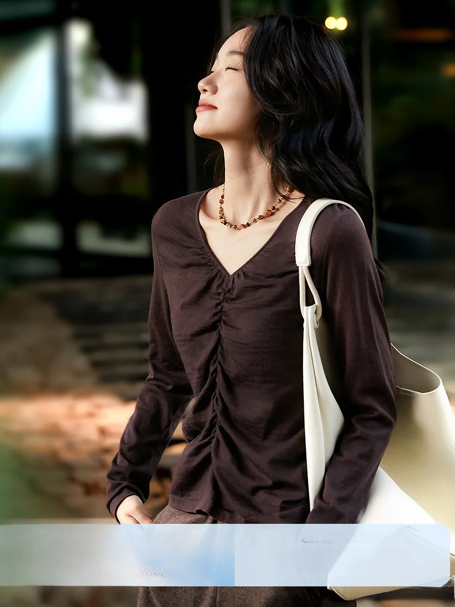 Slimming V-Ne Knitt…