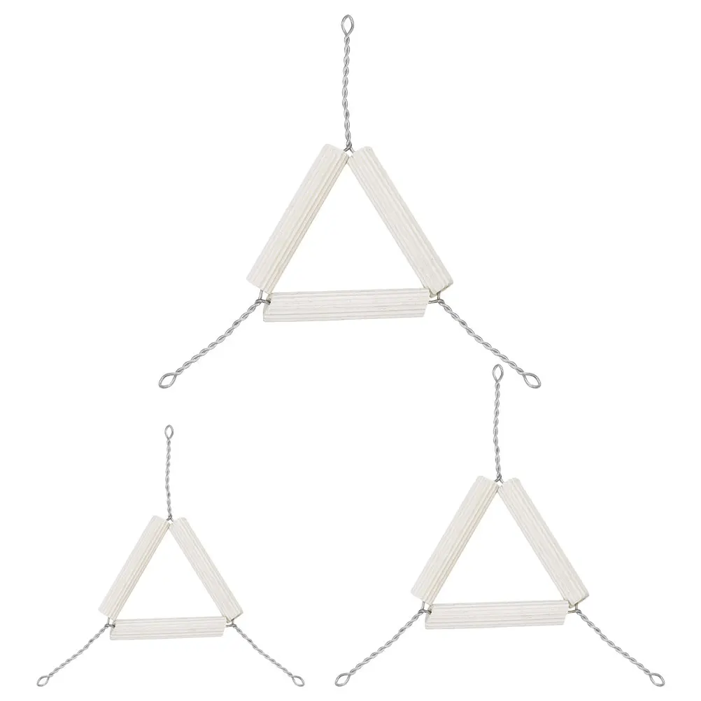 

3 Pcs Mud Triangular Crucible Stand Laboratory Equipment Chemistry Heating Rack Experiment Holder Triangle Ceramics Labs