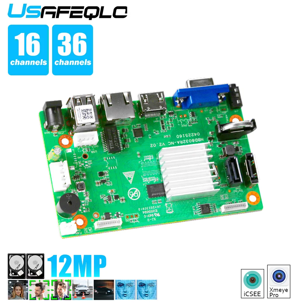 nvr-cctv-36ch-16ch-12mp-h265-2-hdd-sata-supporto-app-cloud-xmeye-pro-rilevamento-volto
