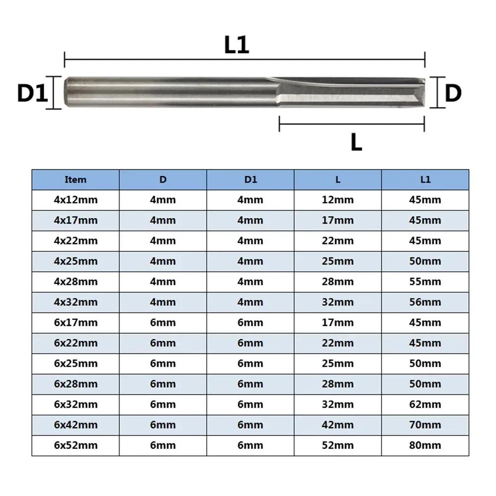 engraving drill, 1 piece of 4mm / 6mm shank 2 straight flute, cnc carbide router bit  fit milling cutter