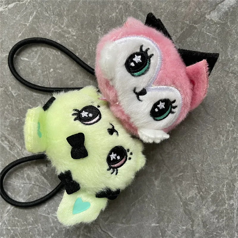 Beatcats Cat Plush Hair Ties Ropes Scrunchies Kawaii Hair Bands Elastic Rubberband Anime Cute Hair Accessories for Girls Women