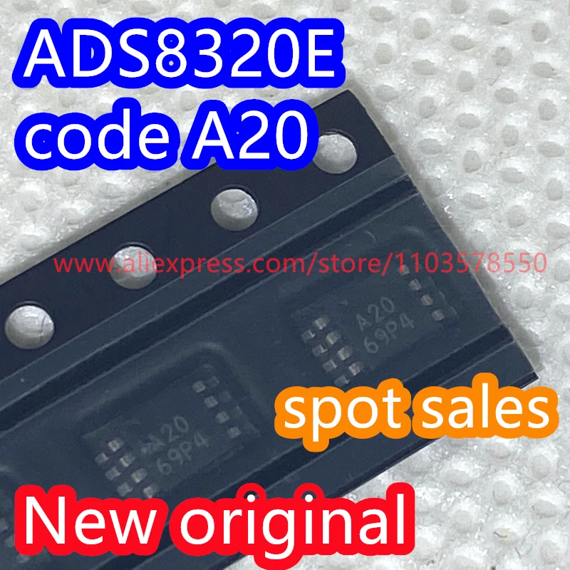 2PCS 100% New original ADS8320EB ADS8320E code A20 package MSOP-8 analog-to-digital converter chip ADS8320