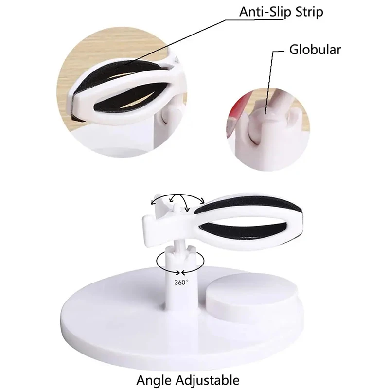 

For Home Diy Nails Tips Art Salon Nail Polish Holder Adjustable Upgraded Super Stable Base Anti-Spill Bottle Stand Nail Manicure
