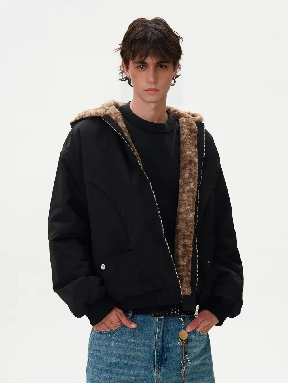 Tung Sung-Manteau réversible pour homme, Parka Hip Hop, Vêtements décontractés, Coton rembourré, Épais, Chaud, Aadt